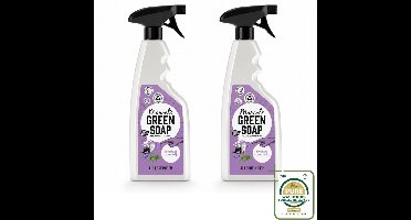 2 x Marcel’s Green Soap – Allesreiniger Spray – Lavendel & Rozemarijn – 500 ml - Wasstrips - Allesreiniger Spray - Natuurlijke Reiniger - Plantaardige Zeep - Vet En Vuil Verwijderen - Tafel Reinigen