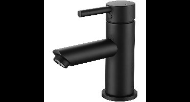 Wastafelkraan - Wastafelmengkraan - Lonis Crinty - Opbouw - Rond - Mat Zwart
