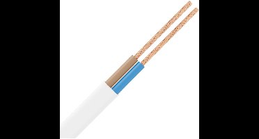 VMVL Kabel - Stroomkabel - 2x0.75mm - 2 Aderig - 10 Meter - H03VV-F - Wit