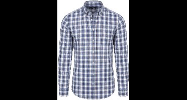Steppin' Out Overhemd Ruit Blauw - Maat M - Heren
