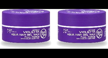 2 x Red One - Haarwax - Violetta - Aqua Hair Gel Wax - Voor Sterke Hold & Glans - 150 ml - Voordeelverpakking - 2 stuks