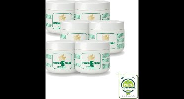 6 x Goldline - Bodycrème - Vitamine-E & Aloë Vera - Gevoelige Huid - Kalmerend - 250 ml - Grootverpakking - Vaatwasstrips - Gevoelige Huid Verzorging - Vitamine E Crème - Aloë Vera Crème - Kalmerende Crème - Huid Verzorging