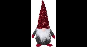 Arti Casa Kerst Kabouter - Gnoom Kerstdecoratie - Gnome 18x36 cm - Kerst Gnome met Glitters - Kerstversiering Gnome Kerst - Rood