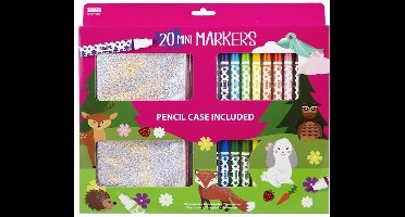 Haza Original Mini-markers Met Glitter Etui Meisjes 21-delig