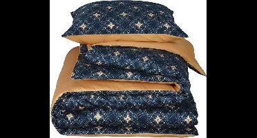De Witte Lietaer Dekbedovertrek Katoen Satijn Alice - Tweepersoons - 200 x 200/220 cm - Blauw
