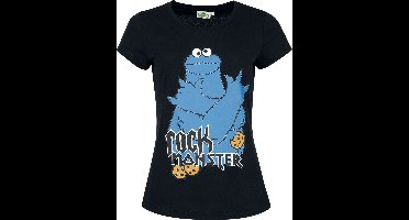 Sesame Street Rock Monster Dames T-shirt - zwart - M