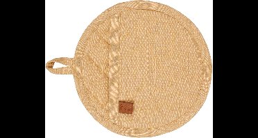 Cosy & Trendy Pannenlap Stoff Amber Gold Ø 20 cm - Katoen - Gemaakt In India - Isolerend