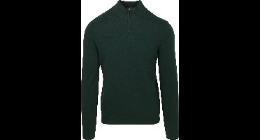 Steppin' Out Half Zip Trui Merinowol Caccia Groen - Maat M - Heren - Pullovers