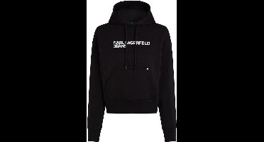 Karl Lagerfeld Jeans Reg Logo Hoodie Zwart L Vrouw
