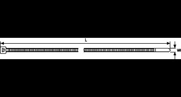 HellermannTyton 111-01623 T40R-HS-BK-C0 Kabelbinder 175 mm 4 mm Zwart Weerstabiel 100 stuk(s)