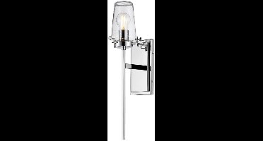 Landelijke Wandlamp - Steady Lighting - Metaal - Landelijk - E27 - L: 18.9cm - Voor Binnen / Binnen - Woonkamer - Eetkamer - Zilver