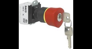 BACO L22GR01B Noodstopschakelaar Kunststof frontring, Zwart, Met statusweergave 600 V 10 A IP69K 1 stuk(s)