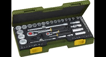 Proxxon Industrial 23286 Dopsleutelset Metrisch 1/4 (6,3 mm), 1/2 (12,5 mm) 65-delig