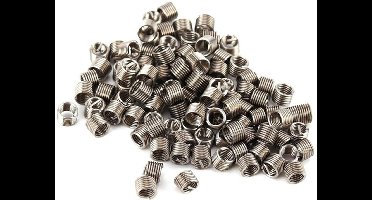 KARZO - RVS Draad Reparatie Insert Kit - 100 Stuks M5 x 0.8 x 1.5D - Helicoil Type Schroef Reparatie Kit