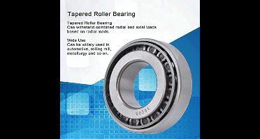 KARZO - Tapered roller lager conisch en cup set metaal hoge nauwkeurigheid hub wiel lager accessoire vervangingsonderdeel voor apparatuur (30205)