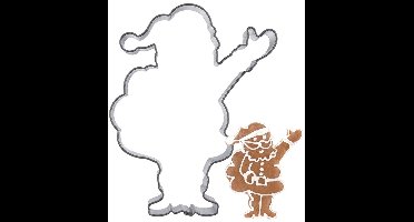 Orion - RVS Koekjesuitsteker - Kerstman - 7,3 cm