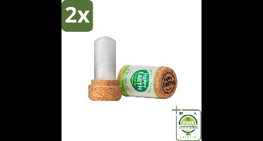 Happy Earth – Deodorant Crystal – 100% Natuurlijk Unscented – 90 g - Voordeelverpakking - 2 stuks - Geurloze deodorant - Hypoallergene deodorant