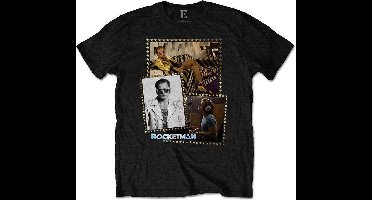 Elton John - Rocketman Montage Heren T-shirt - M - Zwart
