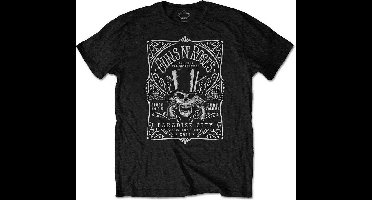Guns N' Roses - Bourbon Label Heren T-shirt - L - Zwart