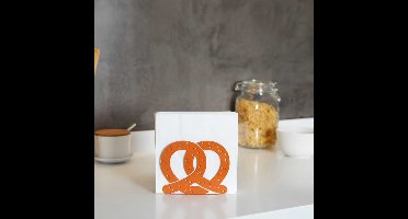 Balvi servethouder pretzel metaal bruin