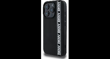DKNY - Backcover iPhone 16 Pro - D Rubber Repeat Logo Line - Zwart