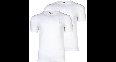 Armani T-shirts met V-hals 2-pack wit