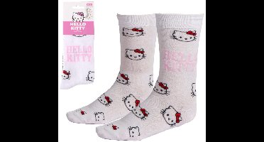 Hello Kitty Witte volwassen longleg sokken 36/43