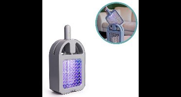 QLT 2-in-1 Muggenvanger Lamp - Elektrische Vliegenmepper Racket en Stationaire UV Insectenlamp - USB-C Oplaadbaar
