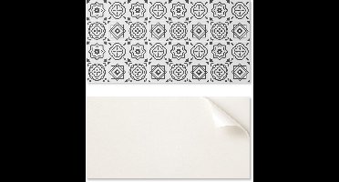 Zelfklevend decoratief element van vinyl voor thuis, 100x50 cm, geometrische patronen in vierkanten.