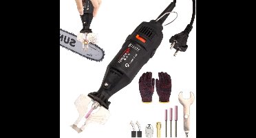 Slijpset Voor Draadloze Kettingzaag - 180W - Slijpgereedschap Voor Elektrische Persfrees - Handmatige Kettingslijper - Zwart
