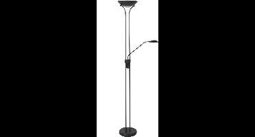 Vloerlamp - zwart - Curtis - metaal - leeslamp - LED - 4605ZW - Mexlite