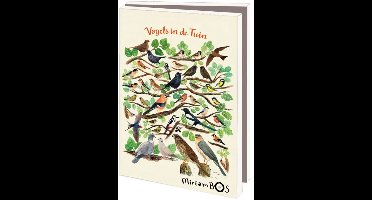 Kaartenmapje 10 stuks met enveloppen – Vogels in de tuin, Miriam Bos