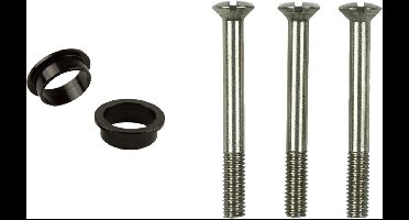 Ami Setjes bevestigingsmiddelen - deurdikte SKG 38-43 mm - incl. 3 schroeven M6x53 RVS en 2 nylon ringen