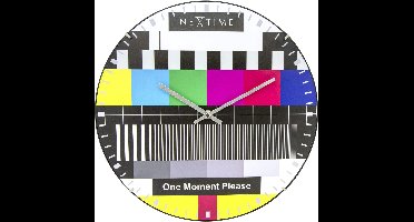 NeXtime Testpage Dome – Wandklok – 35 cm – Bol Glas – Multicolor