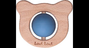 Label Label Beer Blauw Hout & Silicone Bijtspeeltje LLST-15270