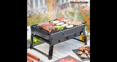Opvouwbare draagbare barbecue voor gebruik met houtskool BearBQ InnovaGoods
