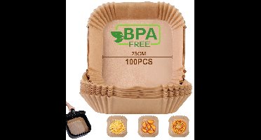 Bakpapier - Rechthoekig BPA-vrij Waterdicht Oliebestendig - Voor Airfryers Ovens Magnetrons - 100 Stuks 23 cm