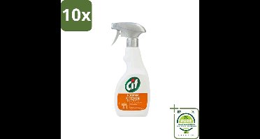 10 x Cif - Keuken Spray - Super Snel - Verwijdert Hardnekkig Vuil - 500ml - Grootverpakking - Keuken Schoonmaken - Vet Verwijderen - Keuken Vuil Verwijderen - Snel Schoonmaken - Voedselbereidingsoppervlakken