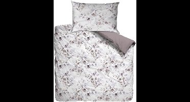 L'Essentiel Maison Ranforce Eenpersoons Dekbedovertrekset – 135x200 cm – 100% Katoen – Lila/Wit