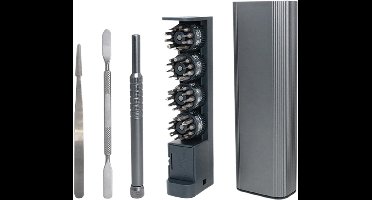 Precisie Schroevendraaier Set - Kleine Elektronica Schroevendraaier - Elektronica Repareren - Magnetische Schroeforganisatie - 16.3 cm - Metaal