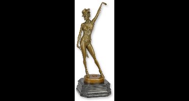 Bronzen beeld - Revue danseres - sculptuur - 27,7 cm hoog