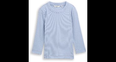 Tom Tailor Denim - Slim fit shirt met lange mouwen en geribde structuur - Maat L - foggy sky blue