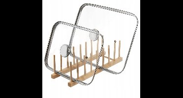 Houten Keuken Organizer voor Borden & Deksel - 35cm