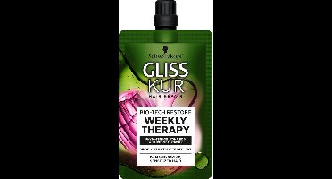 Gliss Kur - Haarmasker - Bio-Tech Restore - Weekly Therapy - 50ml x 24