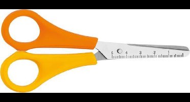 Schaar Westcott Kids 13cm linshandig kunststof ronde punt geel/oranje