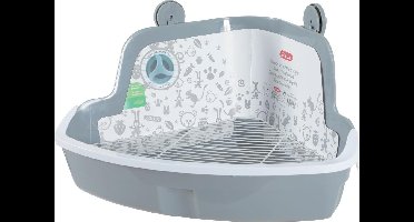 Zolux Hoektoilet - Knaagdier toilet - Grijs 41.5 x 31 x 20.5 cm