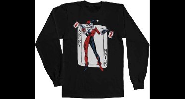 DC Comics Batman Longsleeve shirt -M- Harley Quinn Card Games Zwart