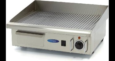 Grillplaat - Gegroefd - 55 cm - incl. Opvangbak