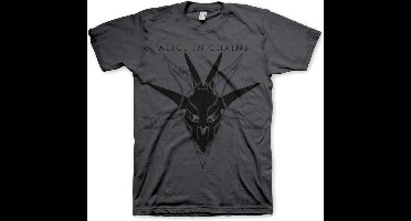 Alice In Chains - Black Skull Heren T-shirt - XL - Grijs