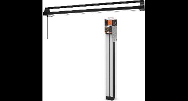 LEDVANCE OFFICE LINE kantoorplafondlamp in zwart met draaibaar lichtlichaam en trekschakelaar, 1,1 m lang, 42 W / 4000 lm, koud wit (4000 K) voor het verlichten van kantoren tot 30 m², IP20.